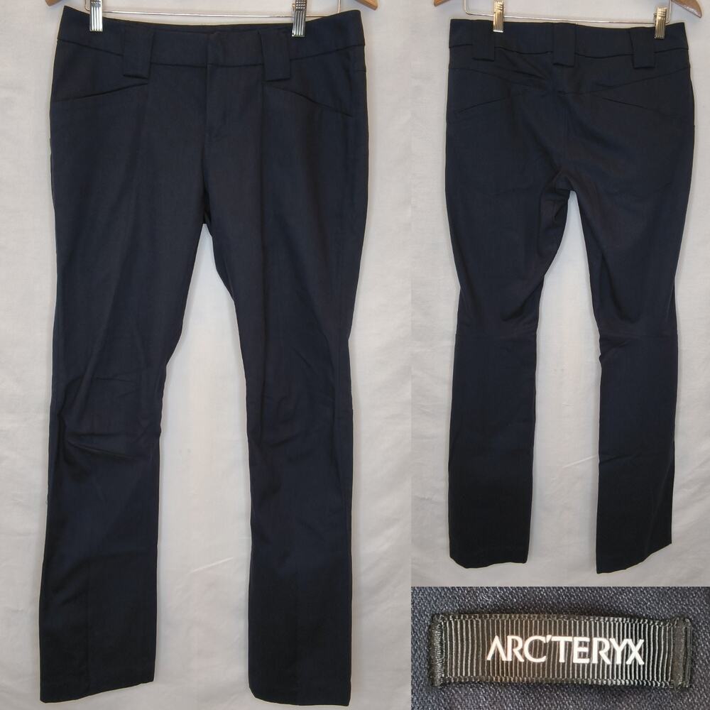 Arc'Teryx Wool Pants Women's 8 Navy Blue Slant Pockets Low Rise Outdoors #W5475
